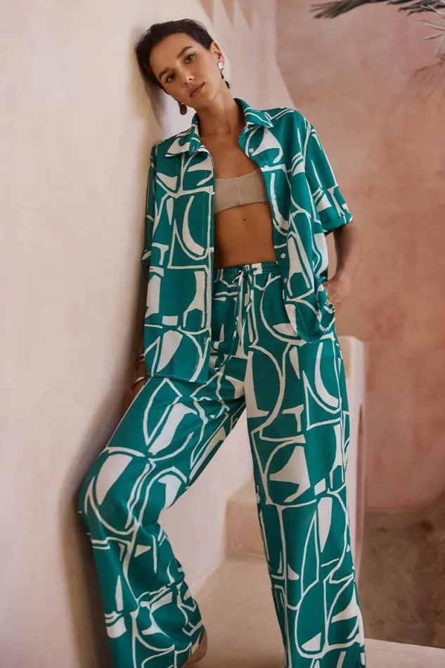 Runaway The Label Shirts and Blouses Shop GIANI SHIRT 8211 GREEN