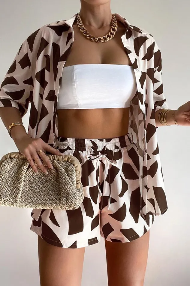 Runaway The Label Shirts and Blouses Shop ZANZI SHIRT 8211 LAZURE CHOCOLATE