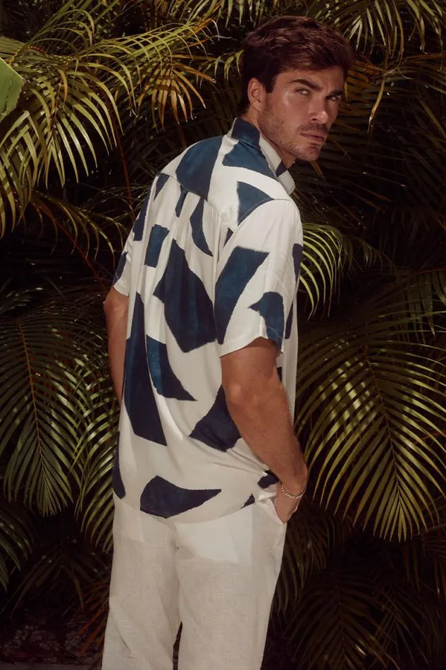 Runaway The Label Shirts Menswear LAZURE SHIRT 8211 NAVY STONE
