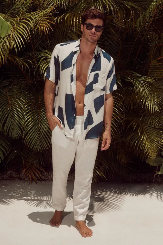 Runaway The Label Shirts Menswear LAZURE SHIRT 8211 NAVY STONE