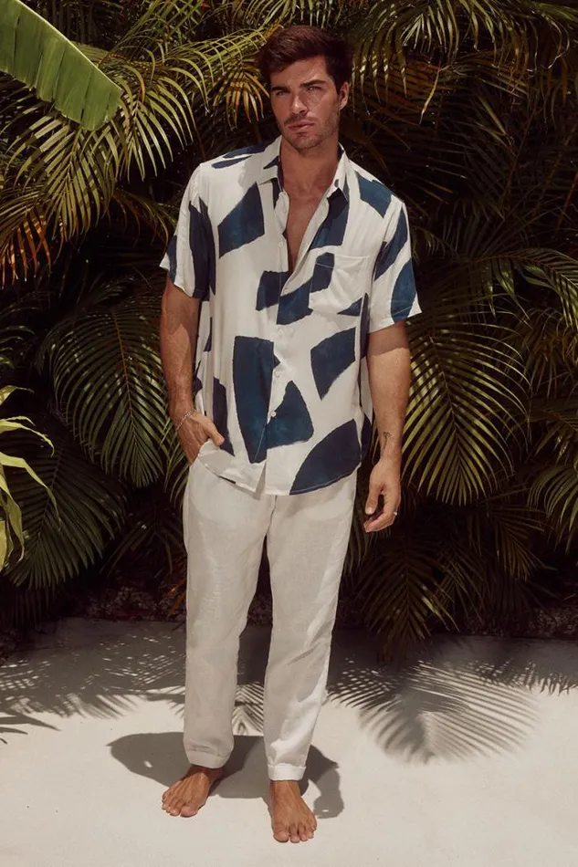 Runaway The Label Shirts Menswear LAZURE SHIRT 8211 NAVY STONE