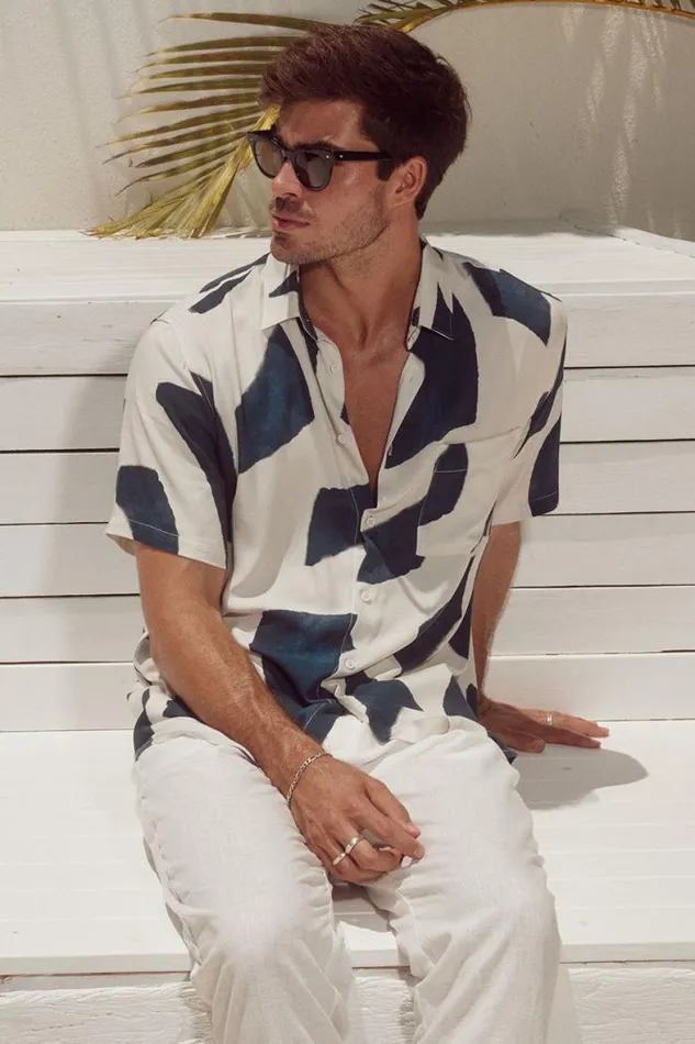 Runaway The Label Shirts Menswear LAZURE SHIRT 8211 NAVY STONE