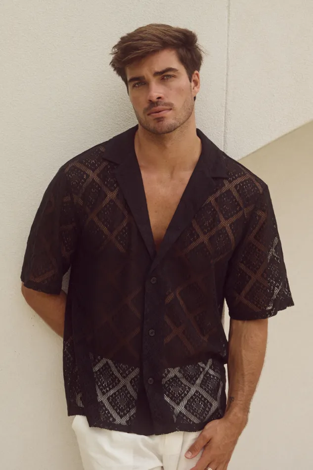 Runaway The Label Shirts Menswear TULUM SHIRT 8211 BLACK