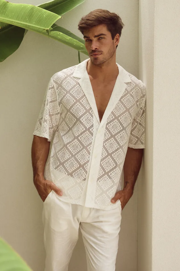 Runaway The Label Shirts Menswear TULUM SHIRT 8211 IVORY