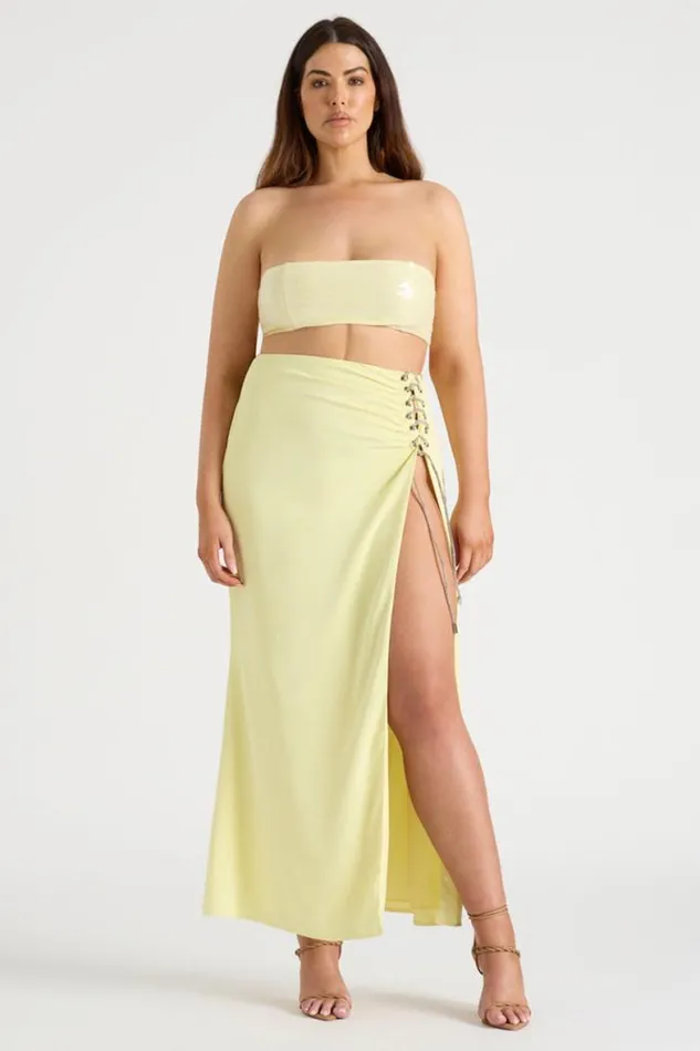 Runaway The Label Skirts Shop THE DRAPED SKIRT 8211 BUTTER