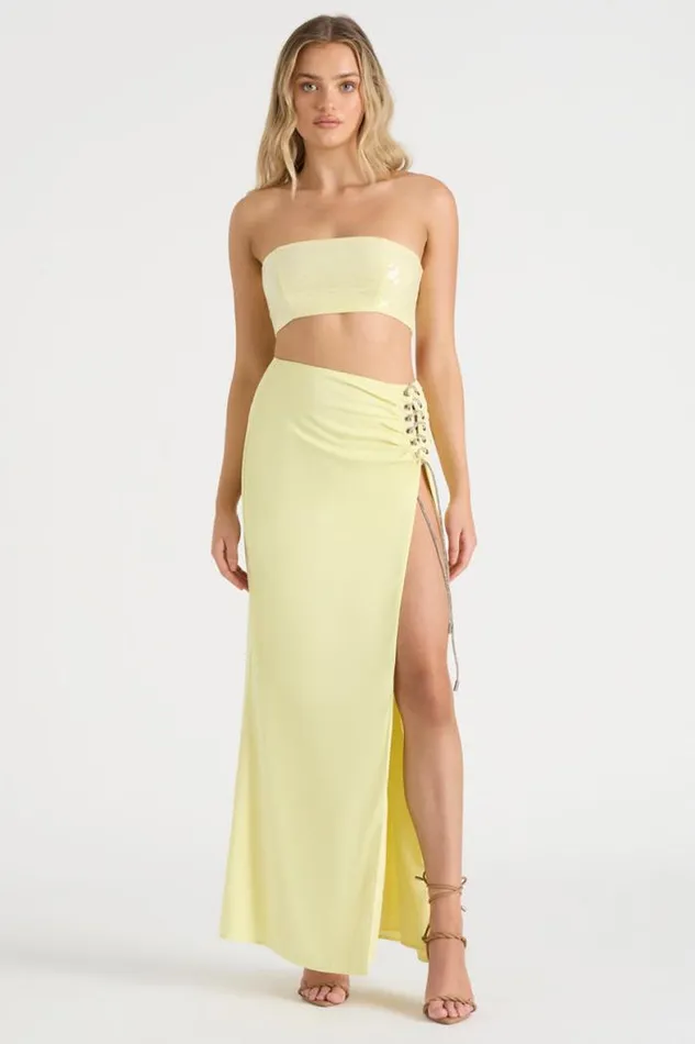 Runaway The Label Skirts Shop THE DRAPED SKIRT 8211 BUTTER