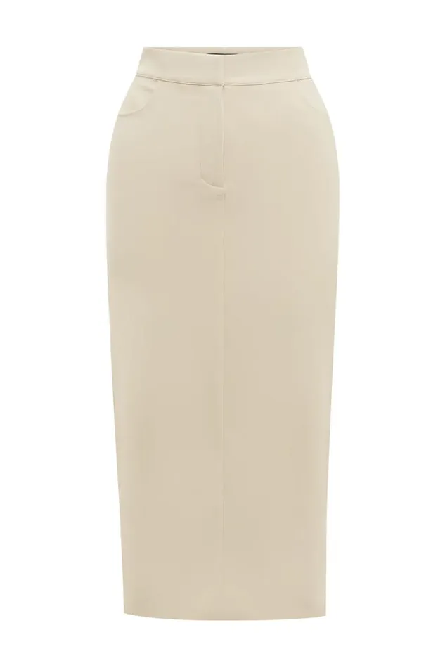Runaway The Label Skirts Shop YAZMIN MIDI SKIRT 8211 SAND