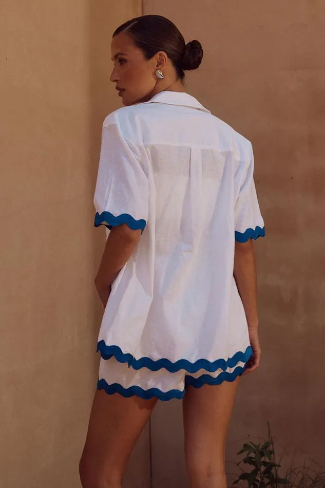 Runaway The Label Summer Sets Shop HARRY SHIRT 8211 WHITEROYAL
