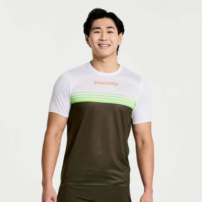 Saucony Tops Men Elite Short Sleeve Umbra