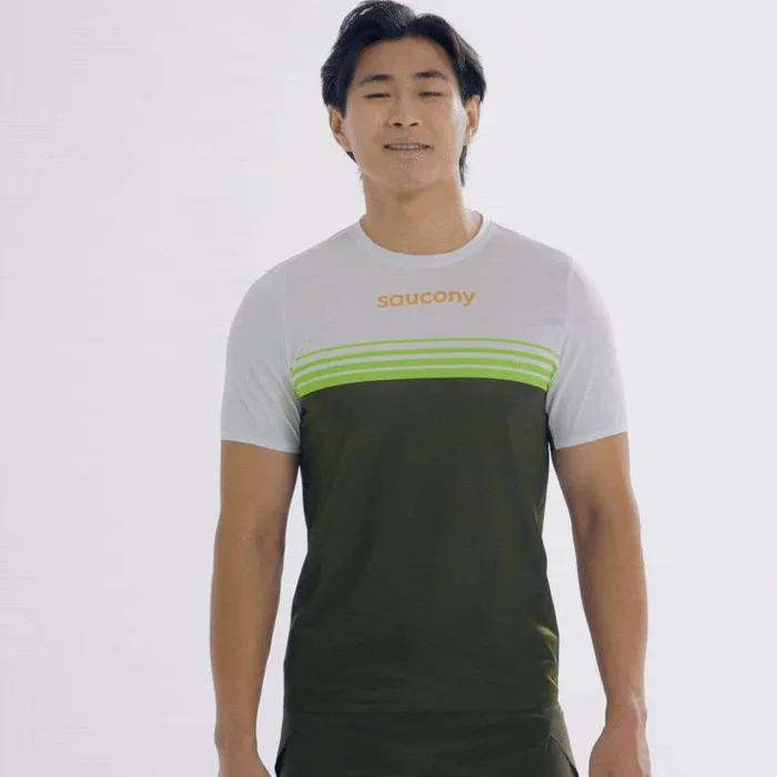 Saucony Tops Men Elite Short Sleeve Umbra