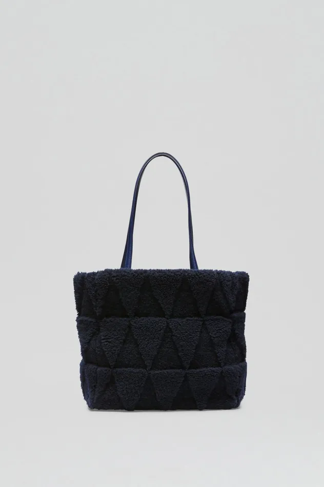 Scanlan Theodore Bags Women SHEARLING TOTE DARKNAVY Scanlan Theodore Bags Women SHEARLING TOTE DARKNAVY