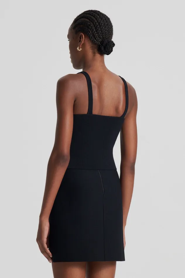 Scanlan Theodore CREPE KNIT SQUARE CAMISOLE DARKCHOCOLATE Women Tops Scanlan Theodore CREPE KNIT SQUARE CAMISOLE DARKCHOCOLATE Women Tops