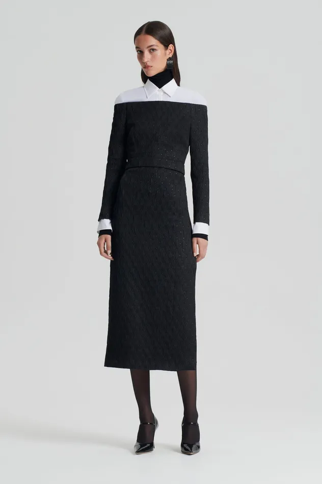 Scanlan Theodore Dresses Women FRENCH BROCADE DRESS BLACK
