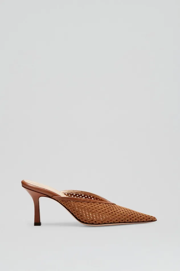 Scanlan Theodore Leather Women MESH MULE 75 TAN