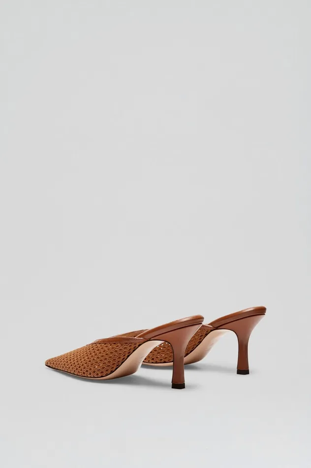 Scanlan Theodore Leather Women MESH MULE 75 TAN