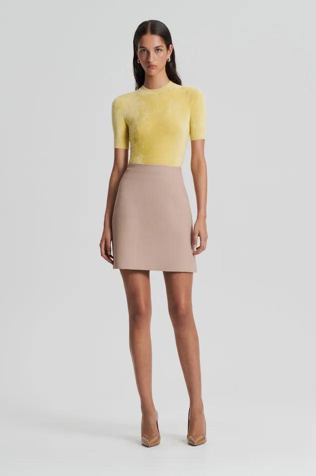 Scanlan Theodore Skirts Women CREPE KNIT MINI SKIRT OAT