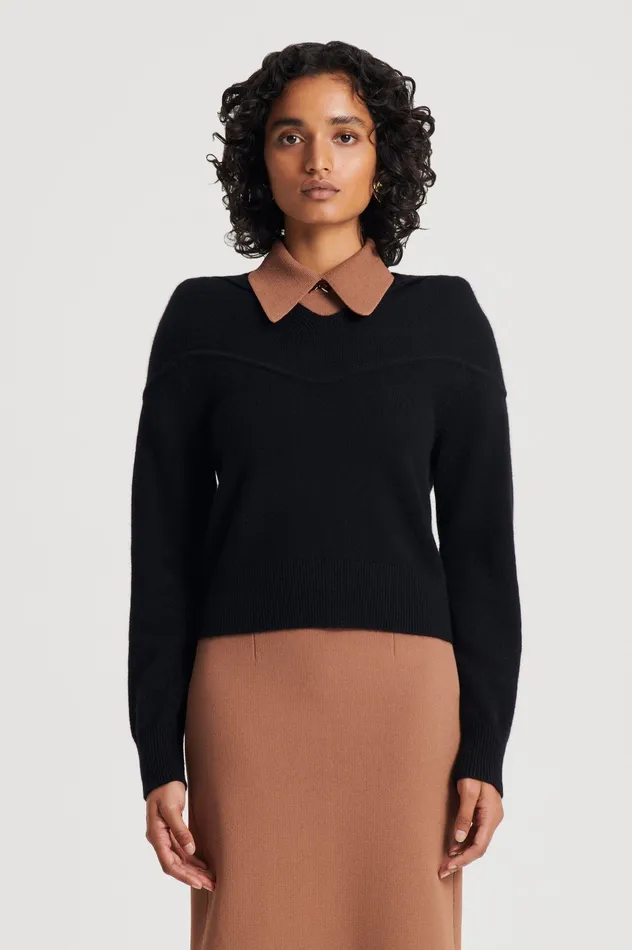 Scanlan Theodore Sweaters Women CASHMERE HOODED SWEATER BLACK Scanlan Theodore Sweaters Women CASHMERE HOODED SWEATER BLACK
