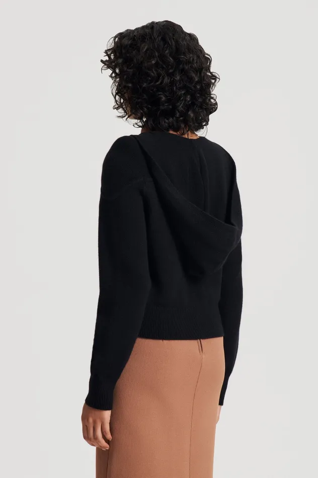 Scanlan Theodore Sweaters Women CASHMERE HOODED SWEATER BLACK Scanlan Theodore Sweaters Women CASHMERE HOODED SWEATER BLACK