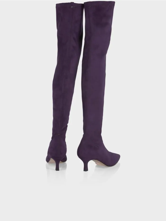 Schuhe Damen Marc Cain Overknee Mit KittenHeels Shaded Plum