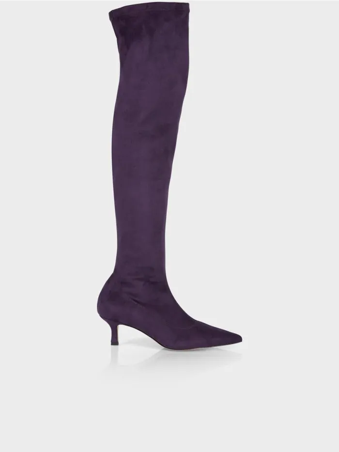Schuhe Damen Marc Cain Overknee Mit KittenHeels Shaded Plum