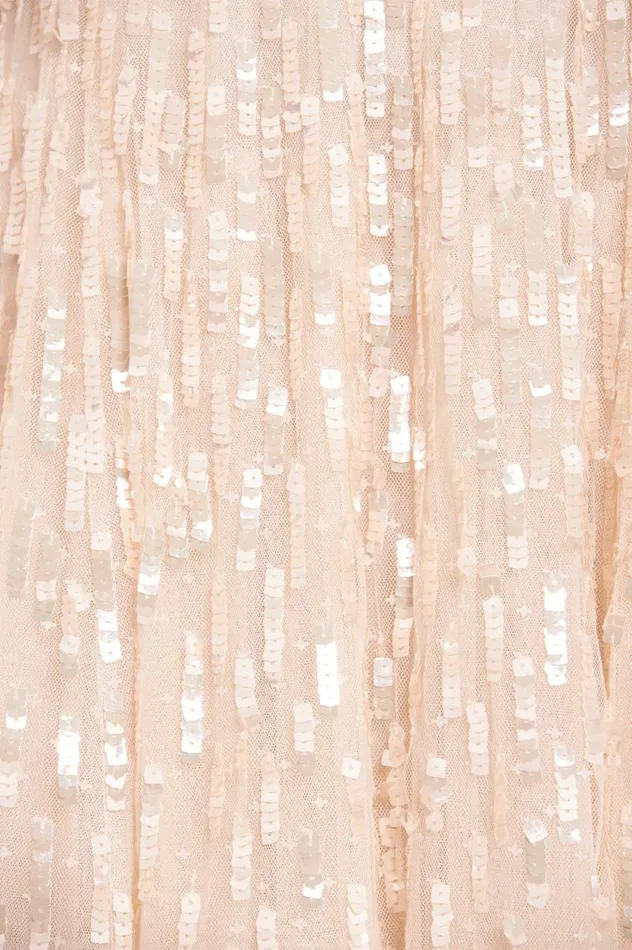 Sequin Dash Cape Ankle Gown Champagne Women Needle and Thread Dresses