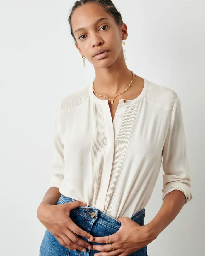 Sessn Womens Shirts And Blouses Simi Fleur de Sel Near Me