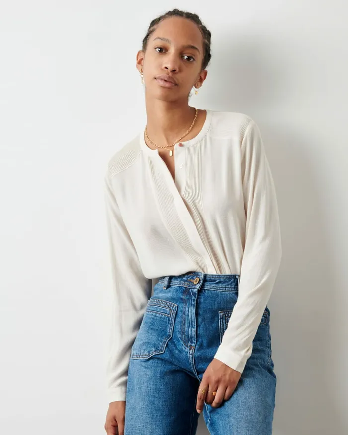 Sessn Womens Shirts And Blouses Simi Fleur de Sel Near Me