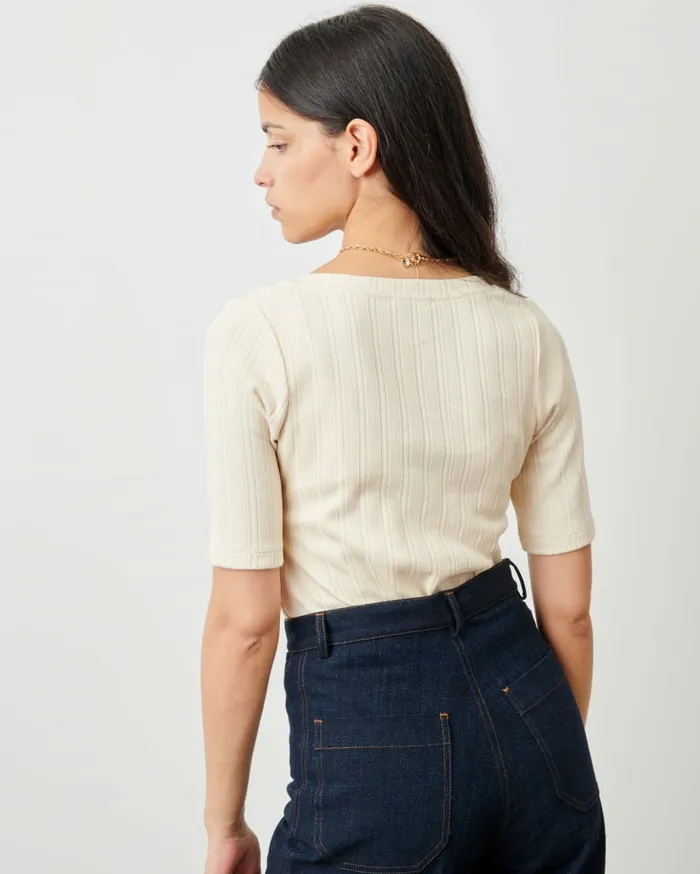 Sessn Womens TShirts And Tops Esme Fleur de Sel Casaul