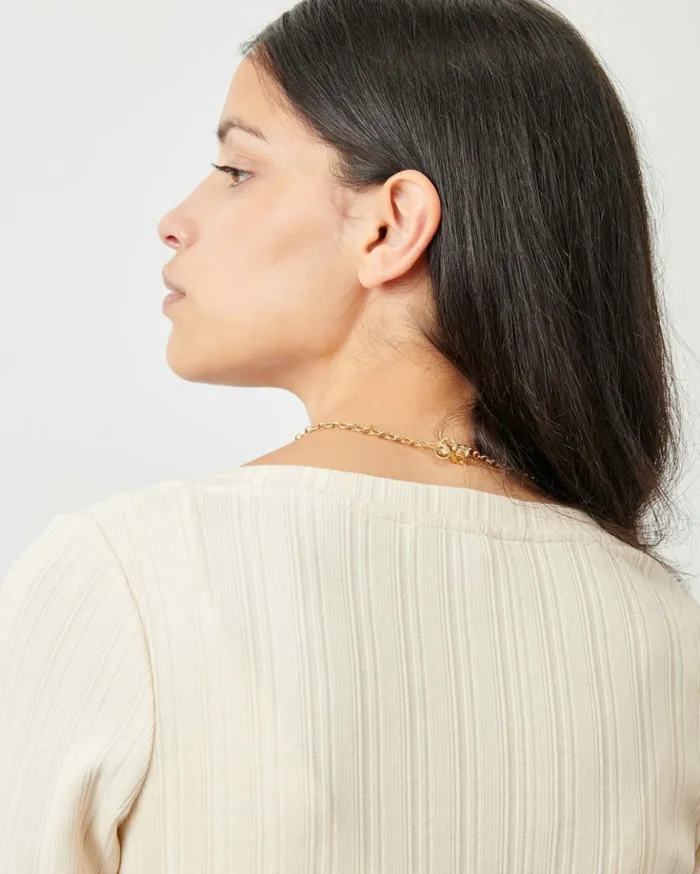 Sessn Womens TShirts And Tops Esme Fleur de Sel Casaul