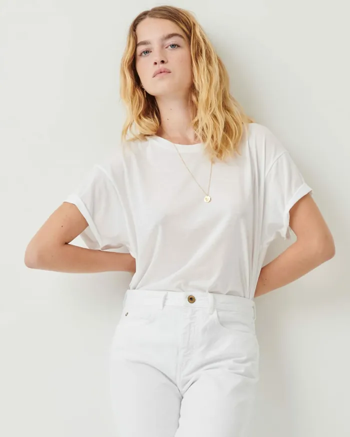 Sessn Womens TShirts And Tops Tees Optical White Online