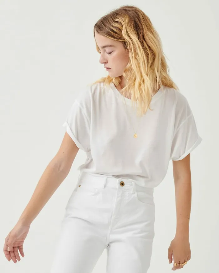 Sessn Womens TShirts And Tops Tees Optical White Online
