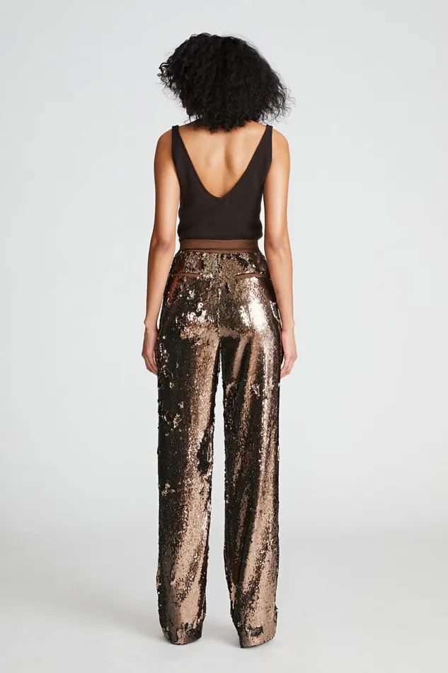 Sets Women Halston Jett Trousers In Sequin Java
