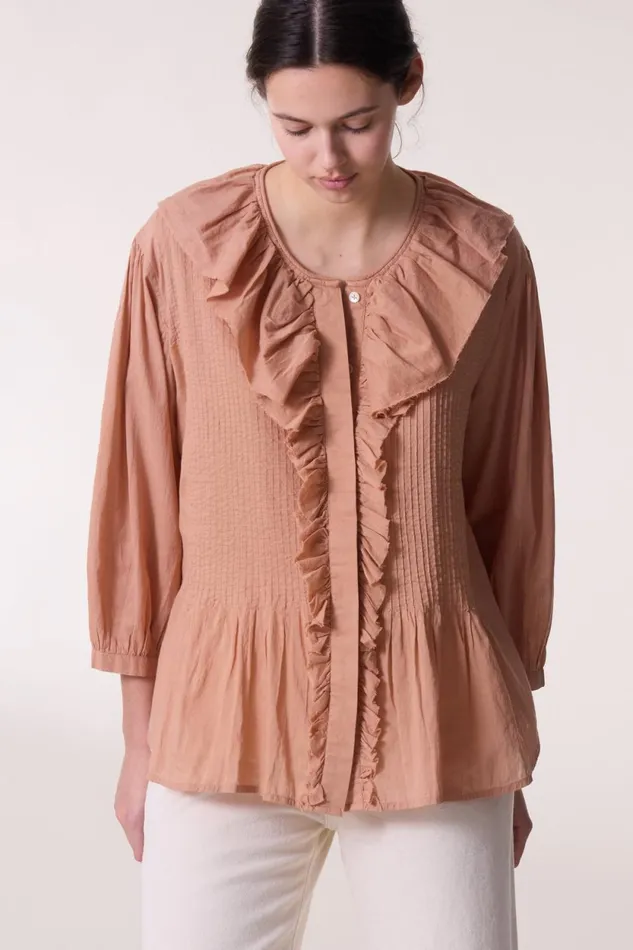 Shirts and Blouses Women Leon and Harper Blouse Costin Plain Peach