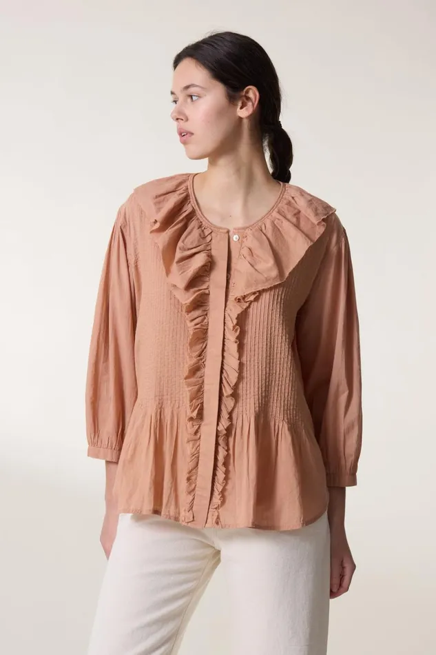 Shirts and Blouses Women Leon and Harper Blouse Costin Plain Peach
