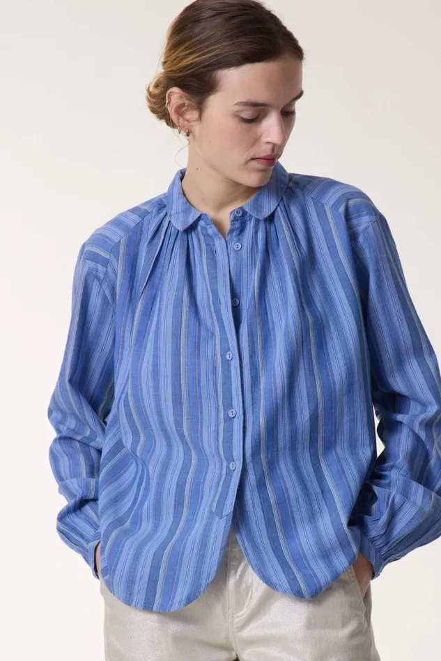 Shirts and Blouses Women Leon and Harper Chemise Cob Strght Blue