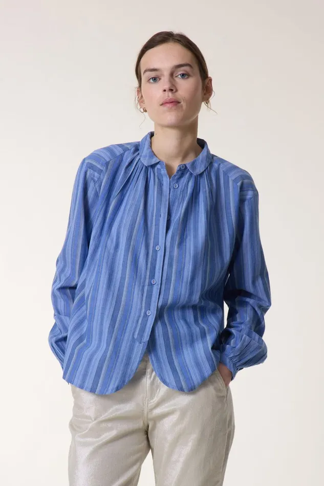 Shirts and Blouses Women Leon and Harper Chemise Cob Strght Blue
