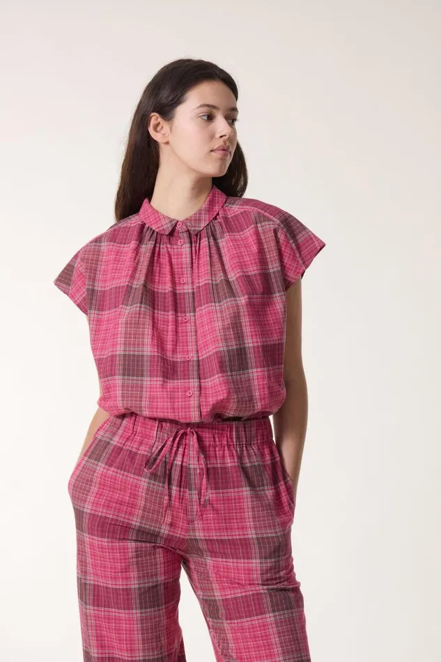 Shirts and Blouses Women Leon and Harper Chemise Cotta Strght Red