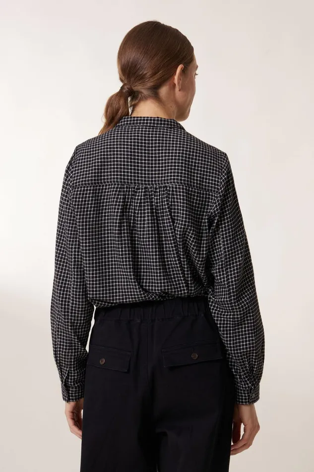 Shirts and Blouses Women Leon and Harper Clariss Check Blouse Black