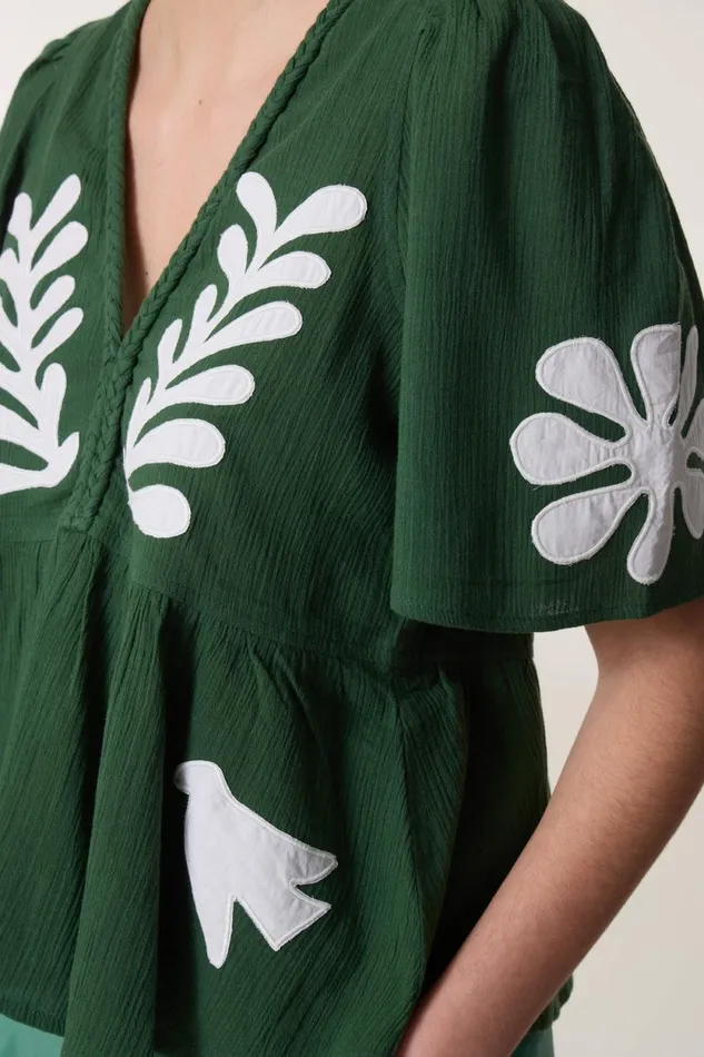 Shirts and Blouses Women Leon and Harper Top Chloe Birdy Green
