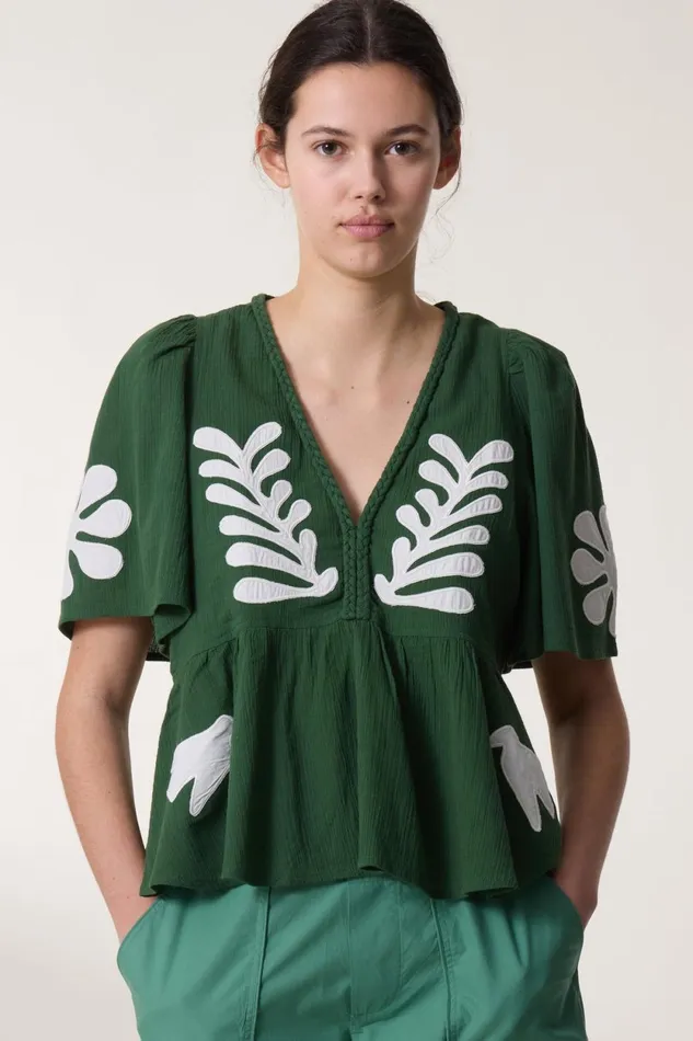 Shirts and Blouses Women Leon and Harper Top Chloe Birdy Green