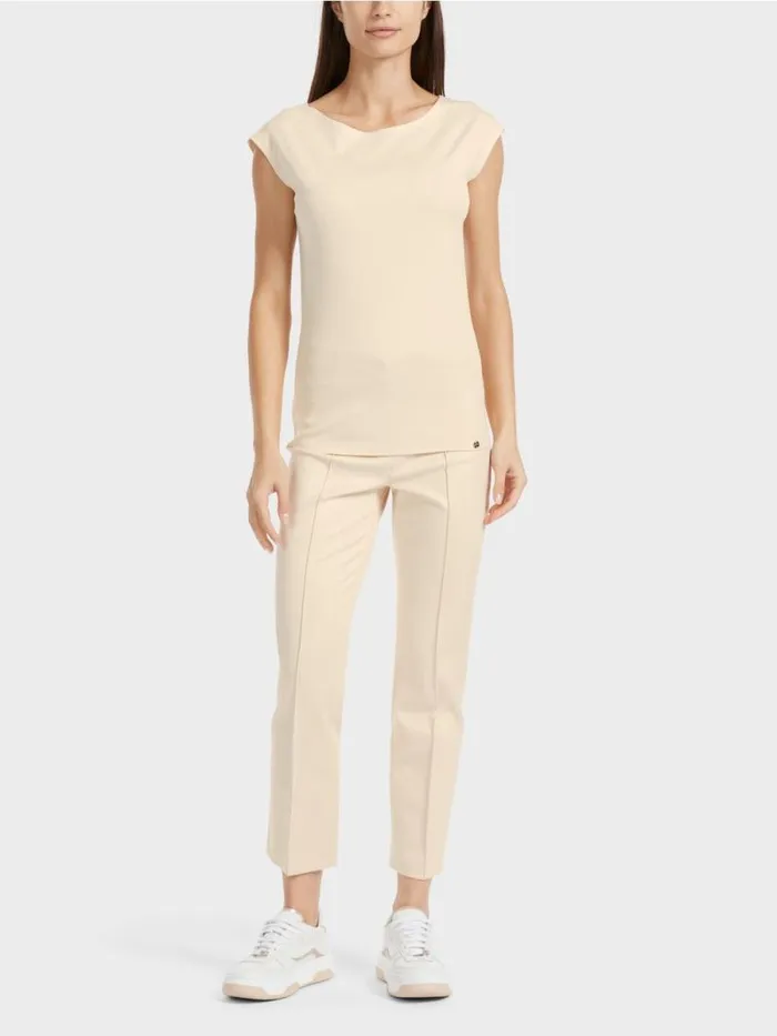Shirts and Tops Damen Marc Cain Krpernahes TShirt Dark Cream