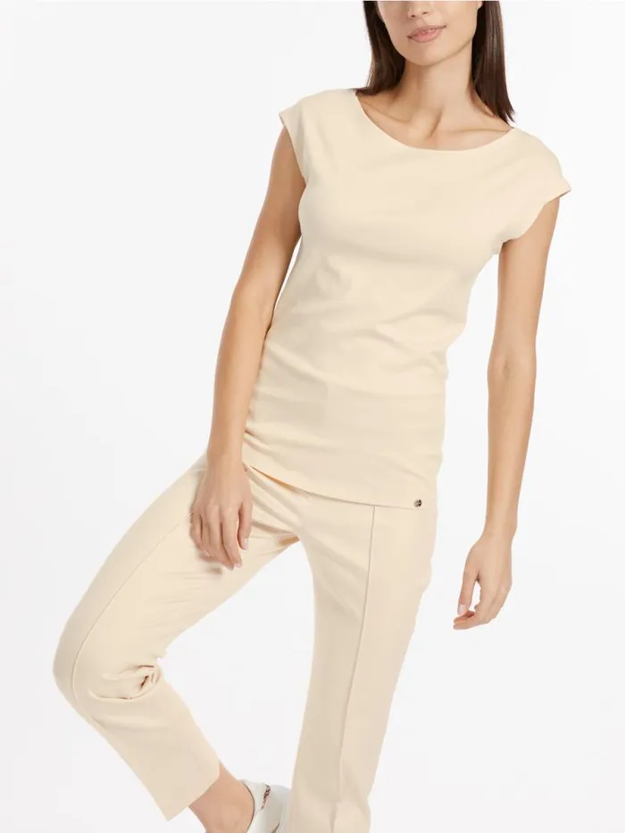 Shirts and Tops Damen Marc Cain Krpernahes TShirt Dark Cream