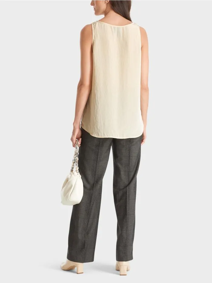 Shirts and Tops Damen Marc Cain Leichtes rmelloses Top Dark Cream