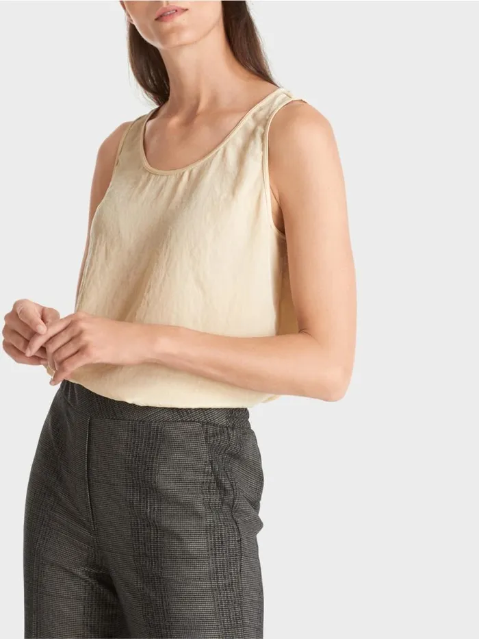 Shirts and Tops Damen Marc Cain Leichtes rmelloses Top Dark Cream