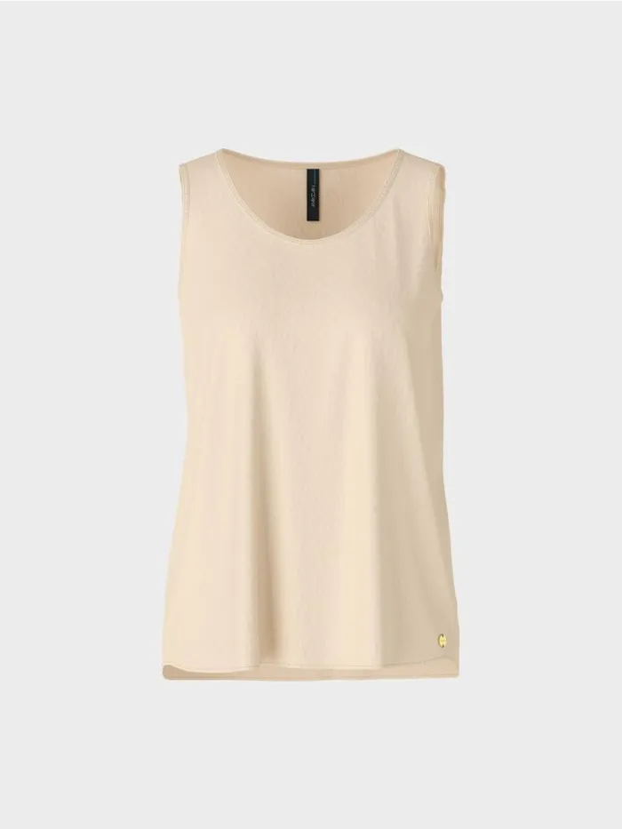 Shirts and Tops Damen Marc Cain Leichtes rmelloses Top Dark Cream