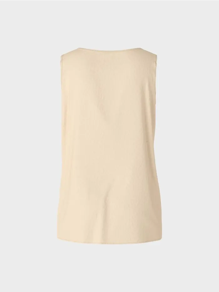 Shirts and Tops Damen Marc Cain Leichtes rmelloses Top Dark Cream
