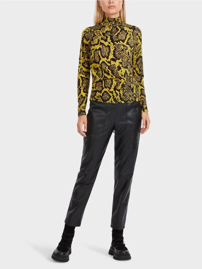 Shirts and Tops Damen Marc Cain Longsleeve Im KrokoStil Corn
