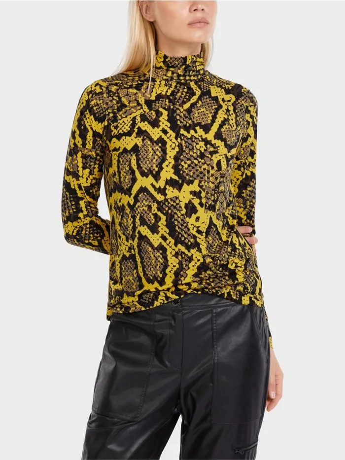Shirts and Tops Damen Marc Cain Longsleeve Im KrokoStil Corn