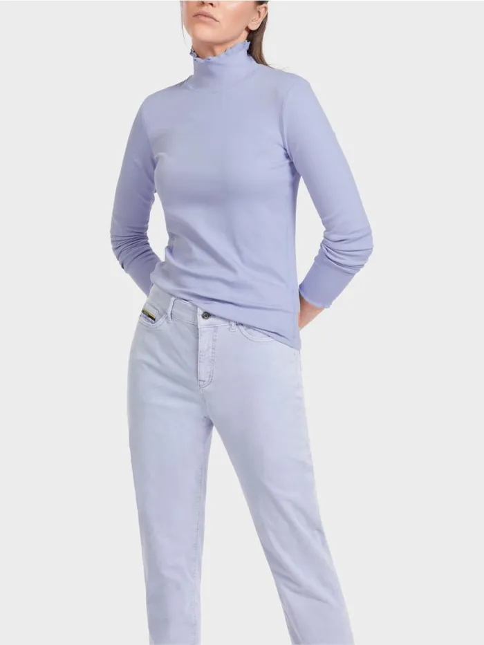 Shirts and Tops Damen Marc Cain Longsleeve Mit Stehkragen Soft Violet