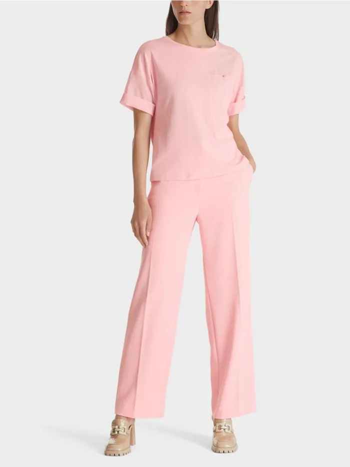 Shirts and Tops Damen Marc Cain TShirt Mit Brusttasche Soft Powder Pink